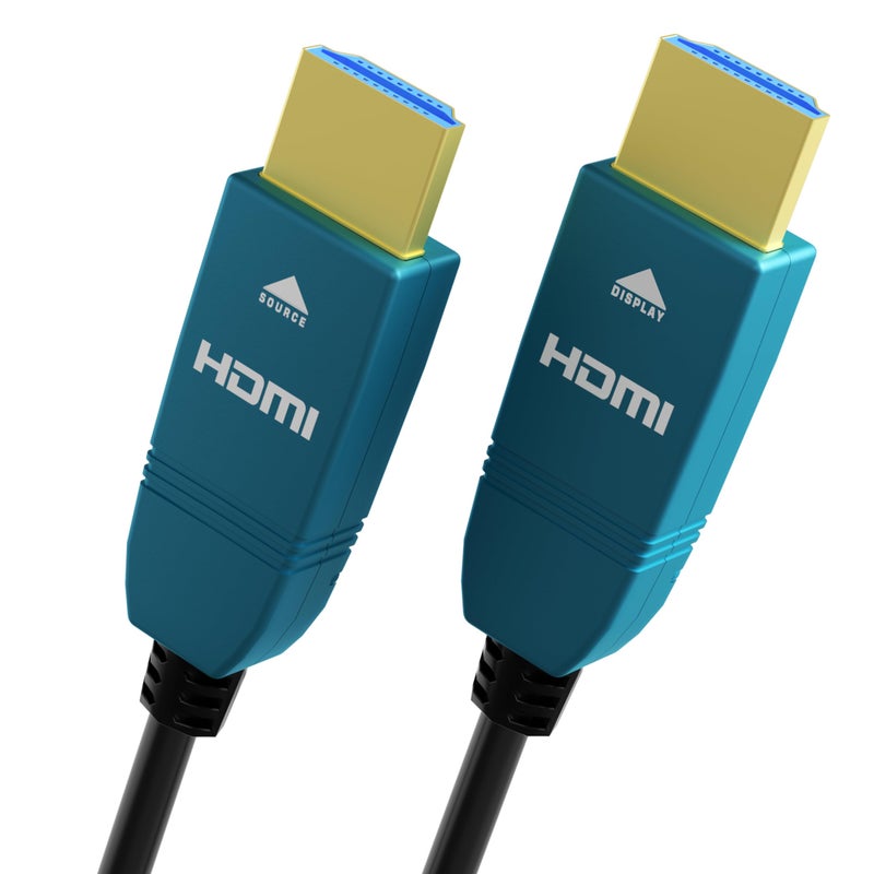 BlueAVS 15 Feet HDMI Fiber Optic Cable 4K 60Hz HDMI 2.0b High Speed 18Gbps Dynamic HDR10 HDCP2.2/2.3 eARC Black - Image 1